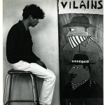 Robert Combas devant son tableau Les vilains 1979