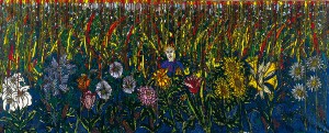 l'autiste dans la forêt de fleurs